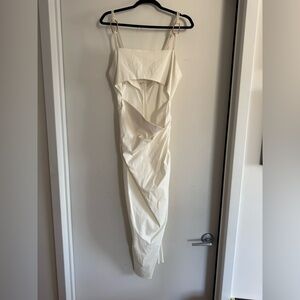 Zara Cream Backless Women's Dress